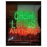 Cash Loans Anything Neon Sign