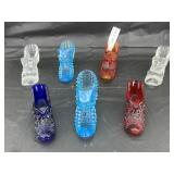 Seven Art Glass Slippers