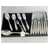 Supreme Silver Plate Dinnerware w/ floral etching