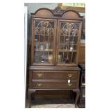 Early 20th Century China Cabinet with shell crown,