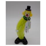 Banana shaped art glass clown