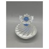 Swarovski blue floral jewelry box with original