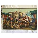 Acrylic on Canvas Spanish Farmers Market artist