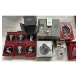 Twelve Waterford Crystal ornaments