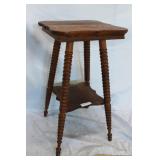 Tiger Oak lamp table 16" x 16" x 29"