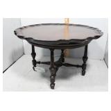 Mahogany gallery top lazy Susan on stand 10" x 16"