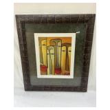 Complimentary abstract face lithos artist signed