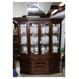Stanley Contemporary mahogany beveled glass 4 door