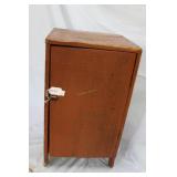 Pantry Cupboard single door in red paint 15" x 14"