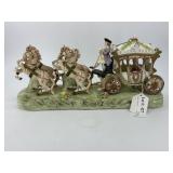 Noritake Porcelain Figure of Horse Drawn Carriage