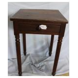 Single drawer side table 19" x 19" x 27"
