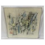 Artist signed pencil drawing framed