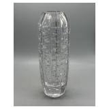 Cut crystal vase 9" H