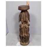 African Wood Carved Fertility Figure of Nudes - 18