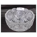 Brilliant Etched Crystal Center Bowl with Daisy De