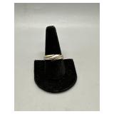 14kt White & Yellow Gold Menï¿½s Puzzle Ring Sz