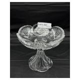 Pedestal Compote 8" D x 7" H Cut Crystal