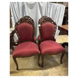 4x$ - Upholstered shield back dining chairs with p