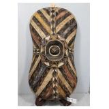 African wood carved shield