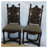 2x$ - Cherub North Wind & mascot carved castle din