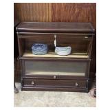 Two Stack Barrister Bookcase with Glass Bowls and