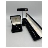 14kt Lapel Pin, Thin Bracelet & Tie Bar -7gtw