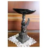 Sphinx with marble bowl on stand