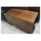 Single board drop leaf table in oak
