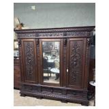 Magnificent Oversized Wardrobe with Carved cherub