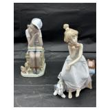 Two Lladro figures: Schoolboy with puppy 5250 & yo