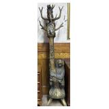 Carved Appalachian Black bear hat rack *see cracks