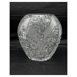 Brilliant cut 10" vase