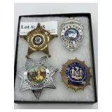 Four Police Badges - Atlantic Co, NJ , Niagara Fal