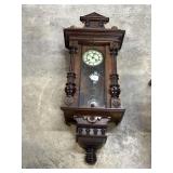 High Relief Wood Wall Clock - 41ï¿½ x 16.5ï¿½ x