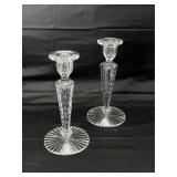 Pr Hawkes signed candlesticks 9" H