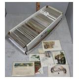 Case of sleeved holiday postcards incl. Victorian