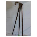Group of 3 canes incl dog walking stick