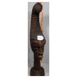African 28" H Wood Carved Bust