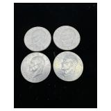 Four Eisenhower $1 - 1974-D, 1971, 1972, 1976 Bice