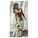 39" H Mermaid Fountain Bronze