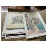 Assortment of Unframed Signed 20th Century Lithogr