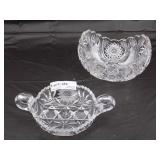 Two Cut Crystal Serving Dishes