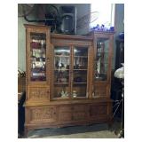 Outstanding Oak Display Cabinet with Barley twist