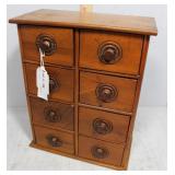 8 Drawer Spice Rack In Maple 10" X 5" X 12"
