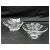 Steuben pair of candlesticks