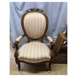 Balloon back parlor chair with carved grape crest