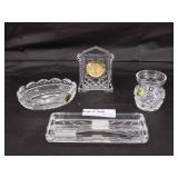 Four pcs Waterford incl Mini Oval Center Bowl, Pen