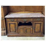 Marbletop Sideboard with Brass Hardware - 51" x 24