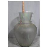 Art glass frosted vase 17" H
