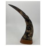 Horn with dragon carving